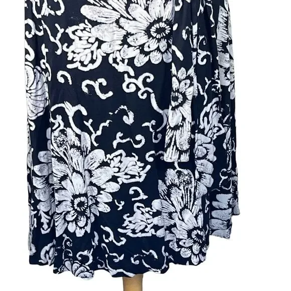 Lucky Brand Women’s Floral Neutral Print Boho Casual Festival Wrap Dress S EUC - Picture 3 of 14